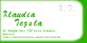 klaudia tezsla business card